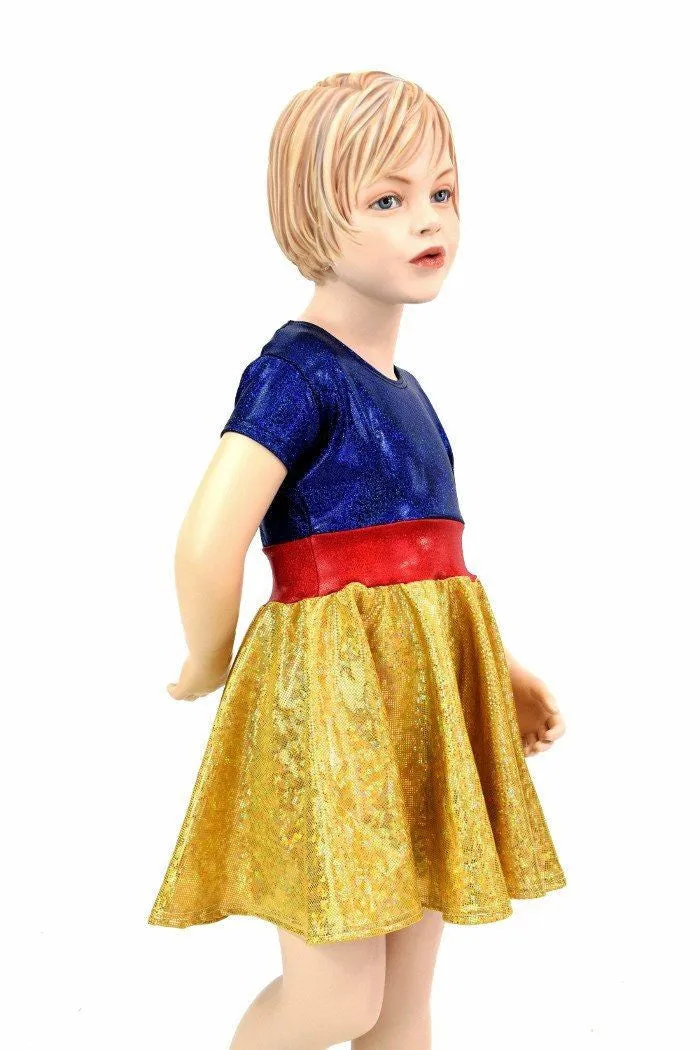 Girls Snowy Princess Skater Dress