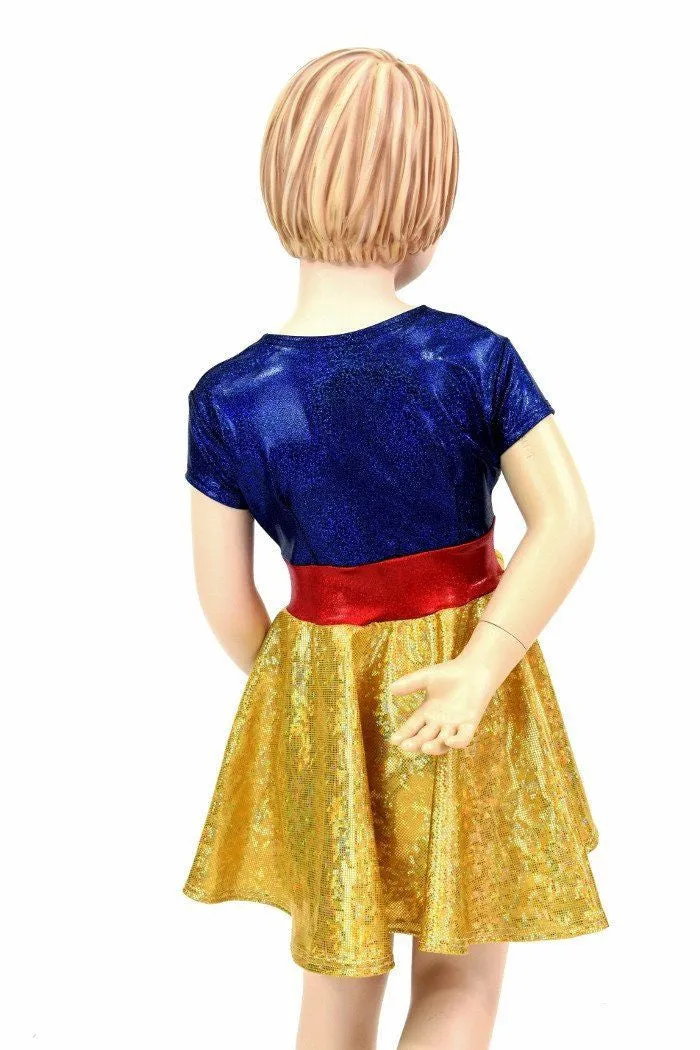 Girls Snowy Princess Skater Dress
