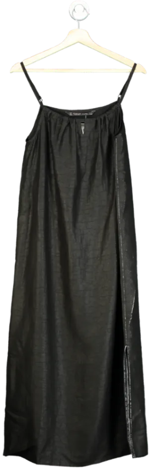 Goelia Black Silk Slip Dress UK 6