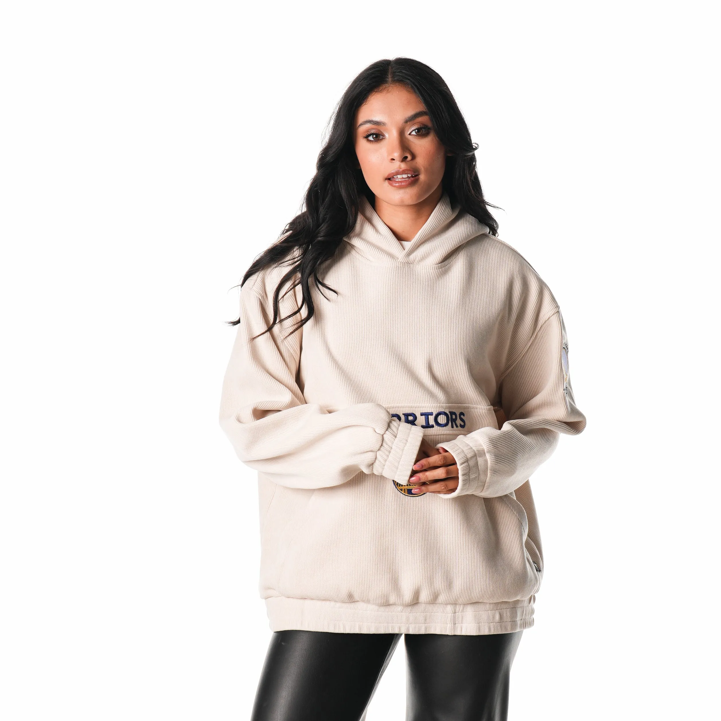 GOLDEN STATE WARRIORS UNISEX CORDUROY HOODIE - CREAM