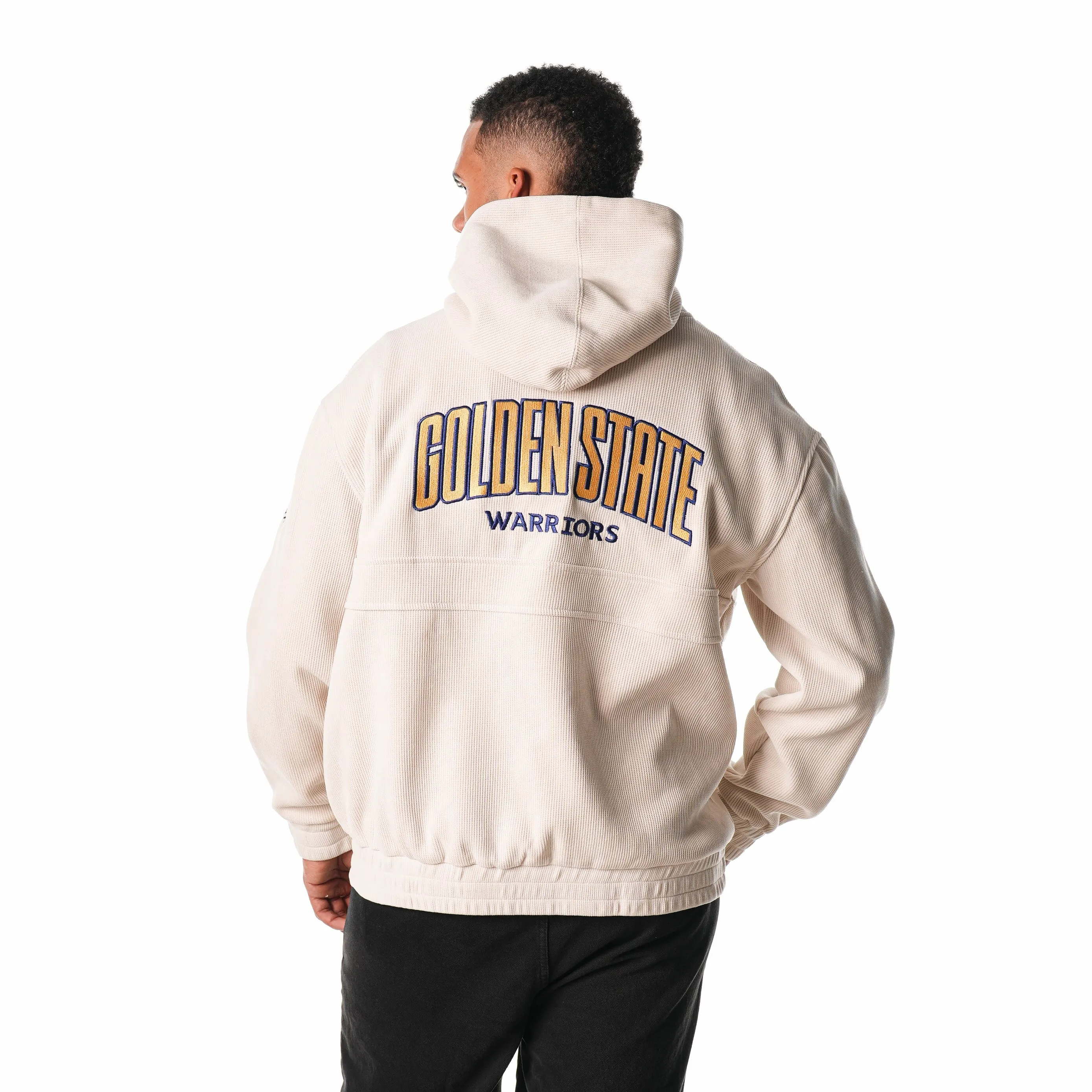 GOLDEN STATE WARRIORS UNISEX CORDUROY HOODIE - CREAM