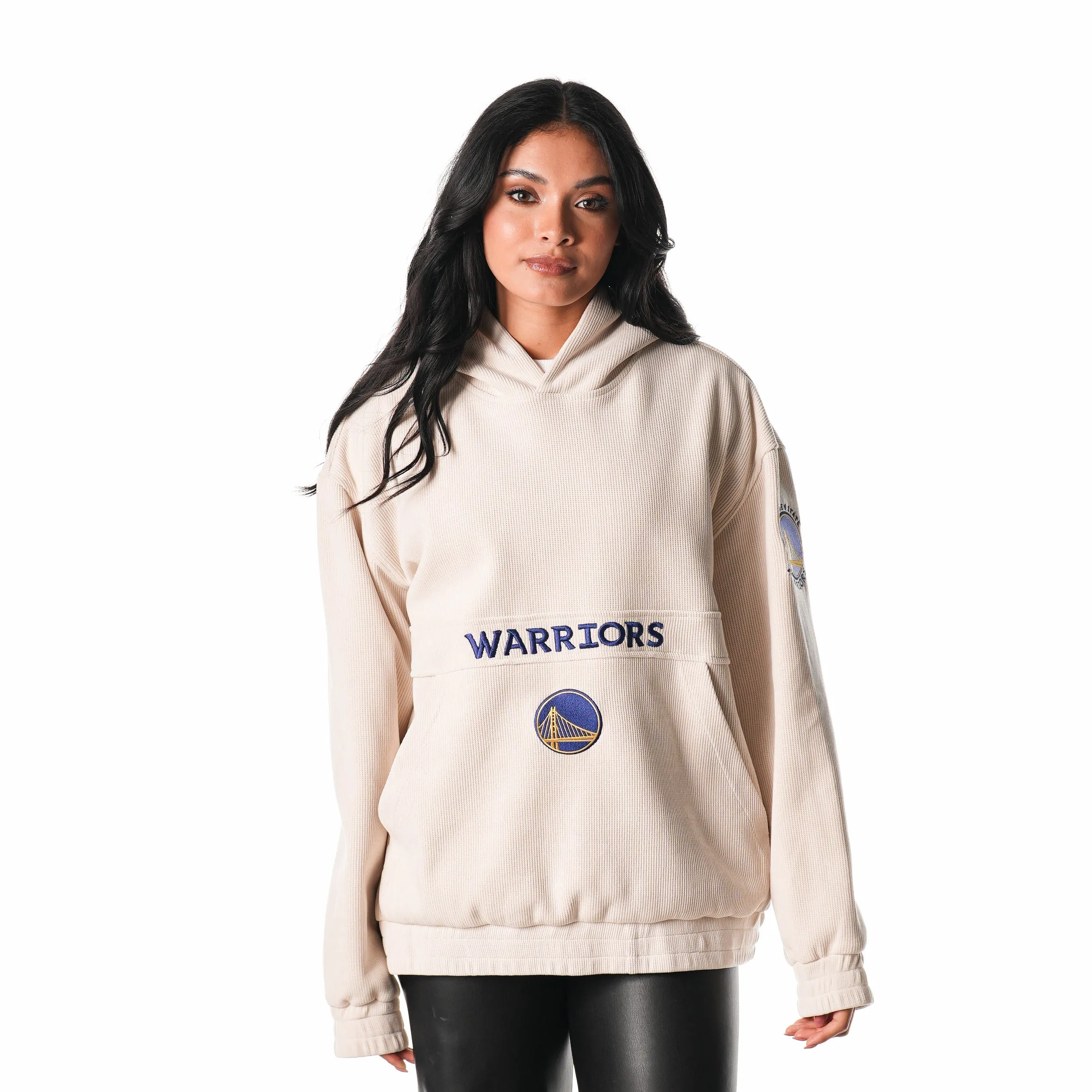 GOLDEN STATE WARRIORS UNISEX CORDUROY HOODIE - CREAM