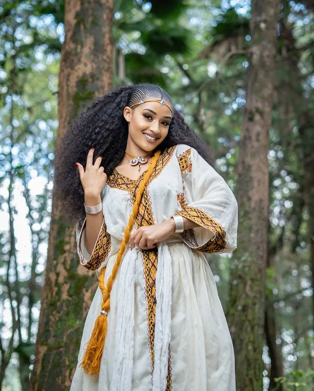 Gorgeous Habesha Dress Light Color Habesha Kemis Ethiopian Dress