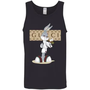 Gucci Rabbit Smoking Funny T-shirt Men Cotton Tank