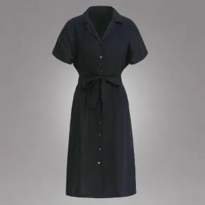 Handcrafted Linen Midi Dress: Effortless Elegance
