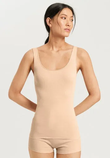 Hanro Cotton Seamless Nude Sleeveless Vest