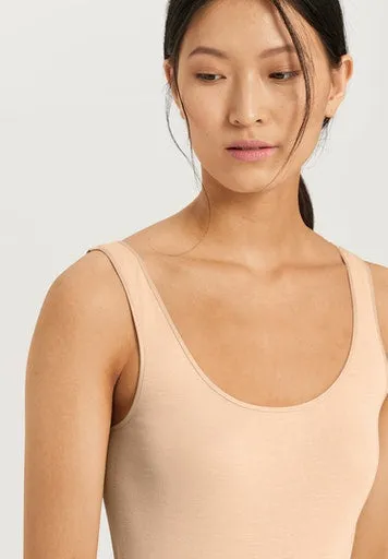 Hanro Cotton Seamless Nude Sleeveless Vest