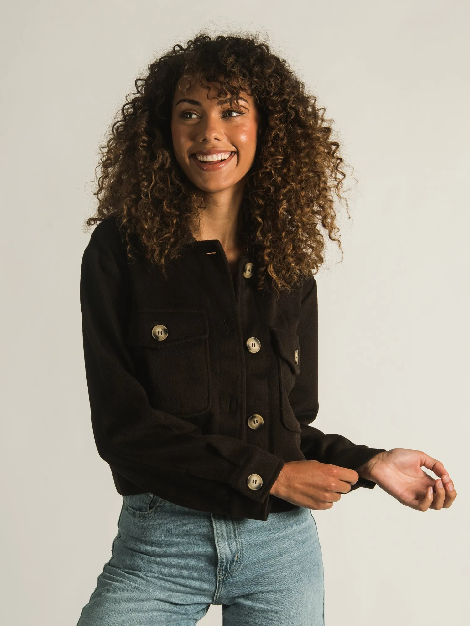 HARLOW CASSIDY SOLID SHIRT JACKET - CLEARANCE