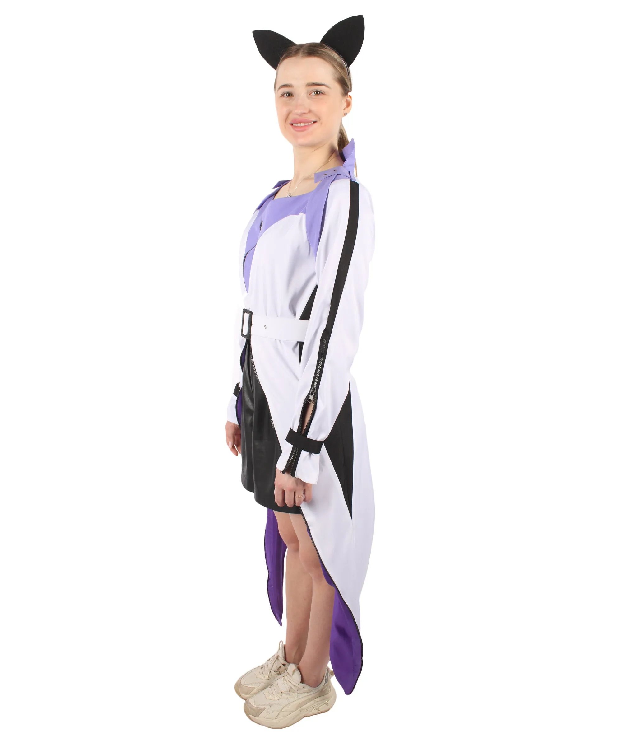 HPO Adult Women's Black and White Anime Snow Costume I Perfect for Halloween I Flame-retardant Synthetic Fabric