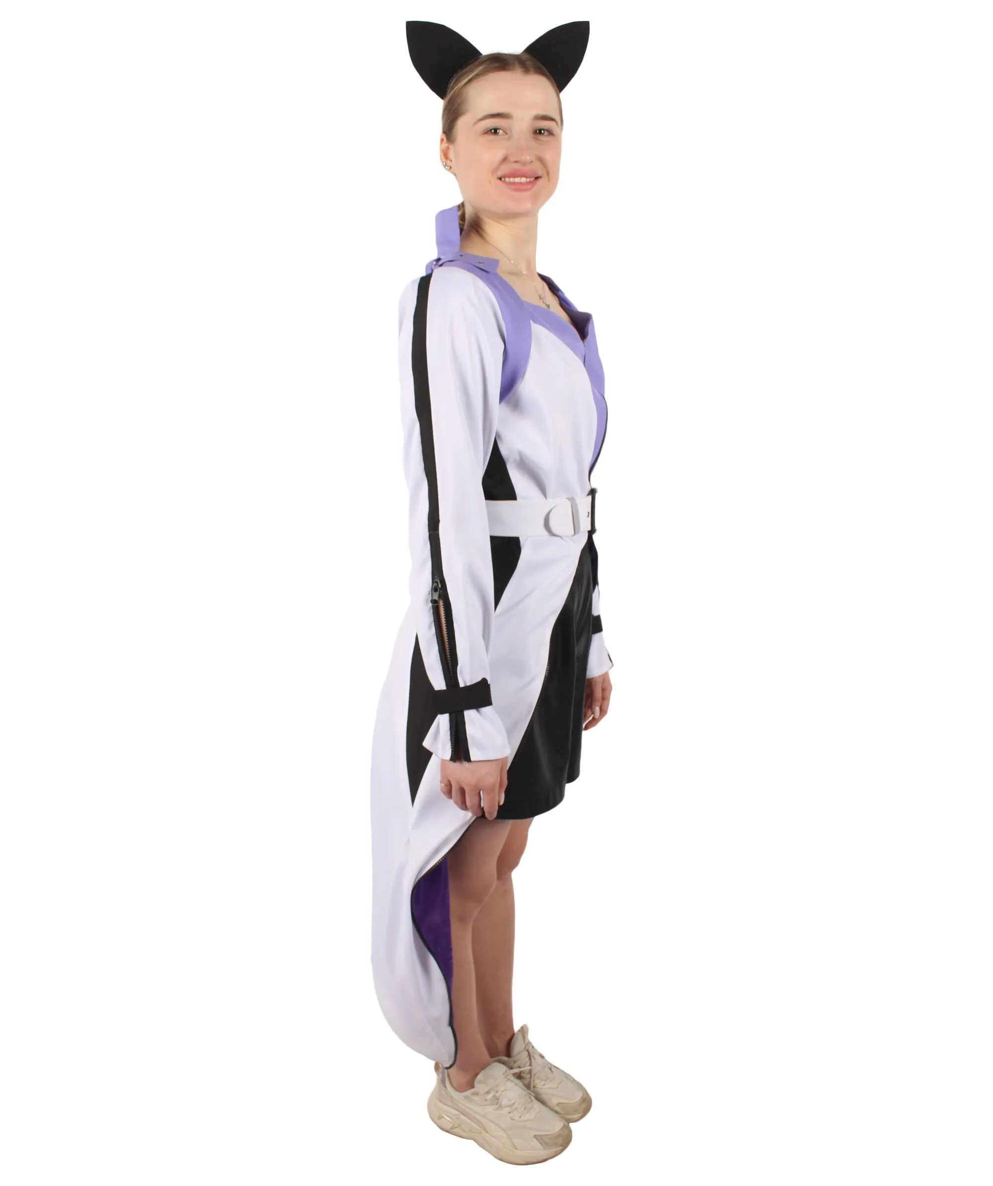 HPO Adult Women's Black and White Anime Snow Costume I Perfect for Halloween I Flame-retardant Synthetic Fabric