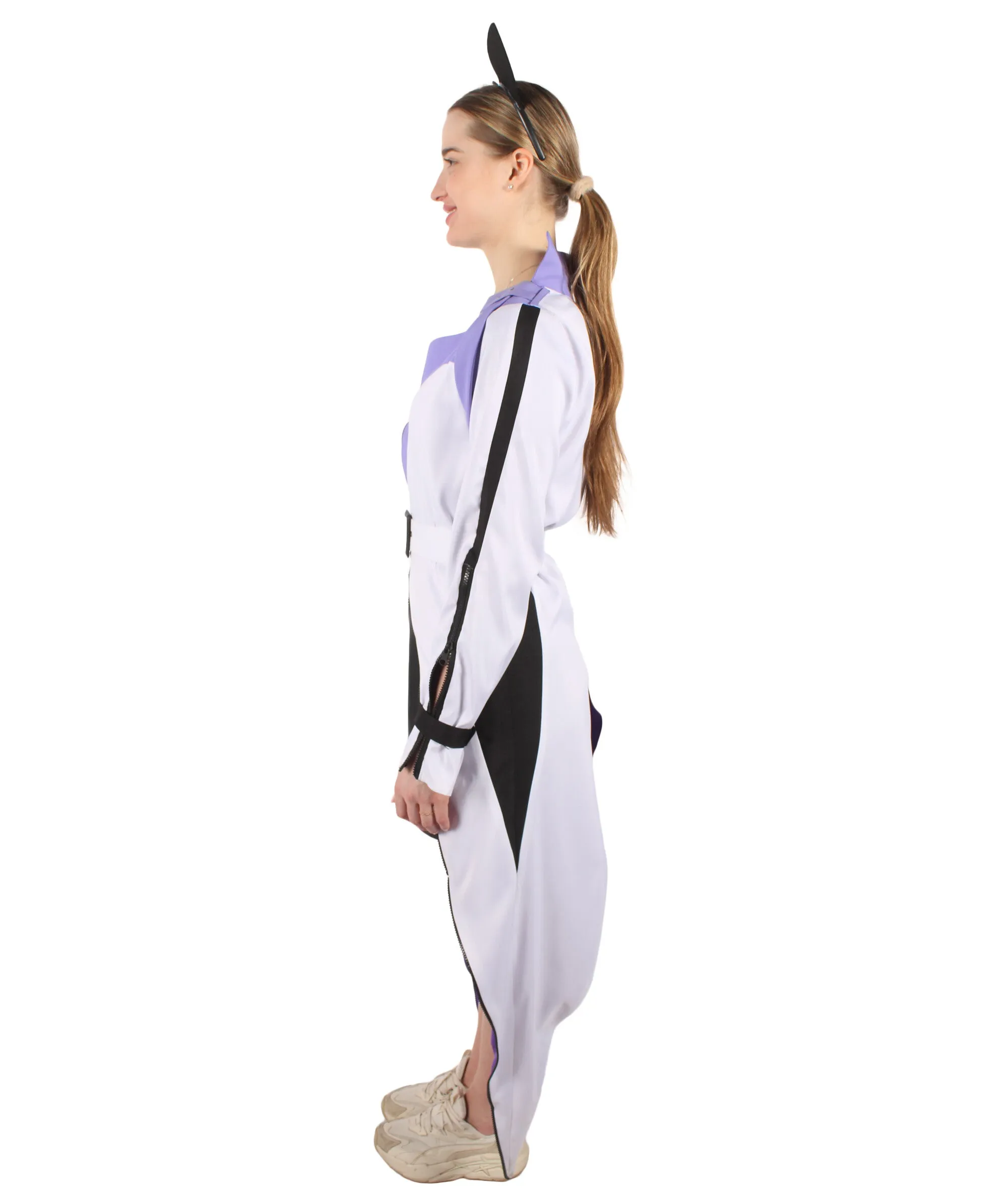 HPO Adult Women's Black and White Anime Snow Costume I Perfect for Halloween I Flame-retardant Synthetic Fabric