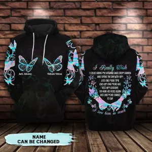 I Really Wish Bring My Husband Back From Heaven - Personalized All Over Print Hoodie, Gift for Husband from Heaven