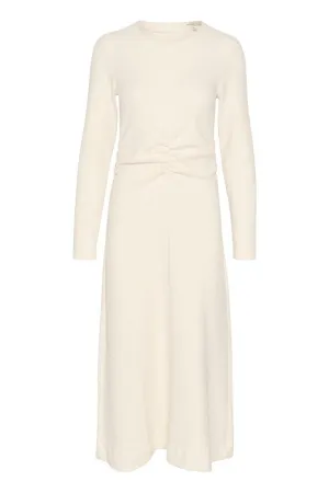 Inwear Carey Cream Ruched Waist Midi Dress