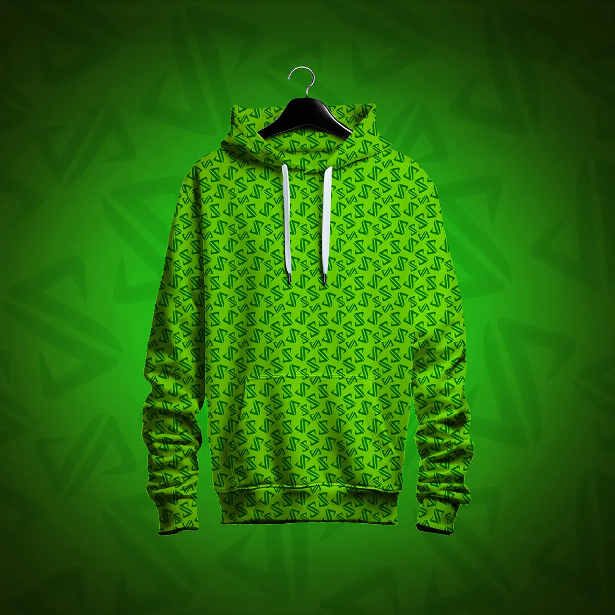 Jason Paige Green Pattern Hoodie