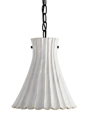 Jazz 1-Light Pendant in Satin Black & White Crackle