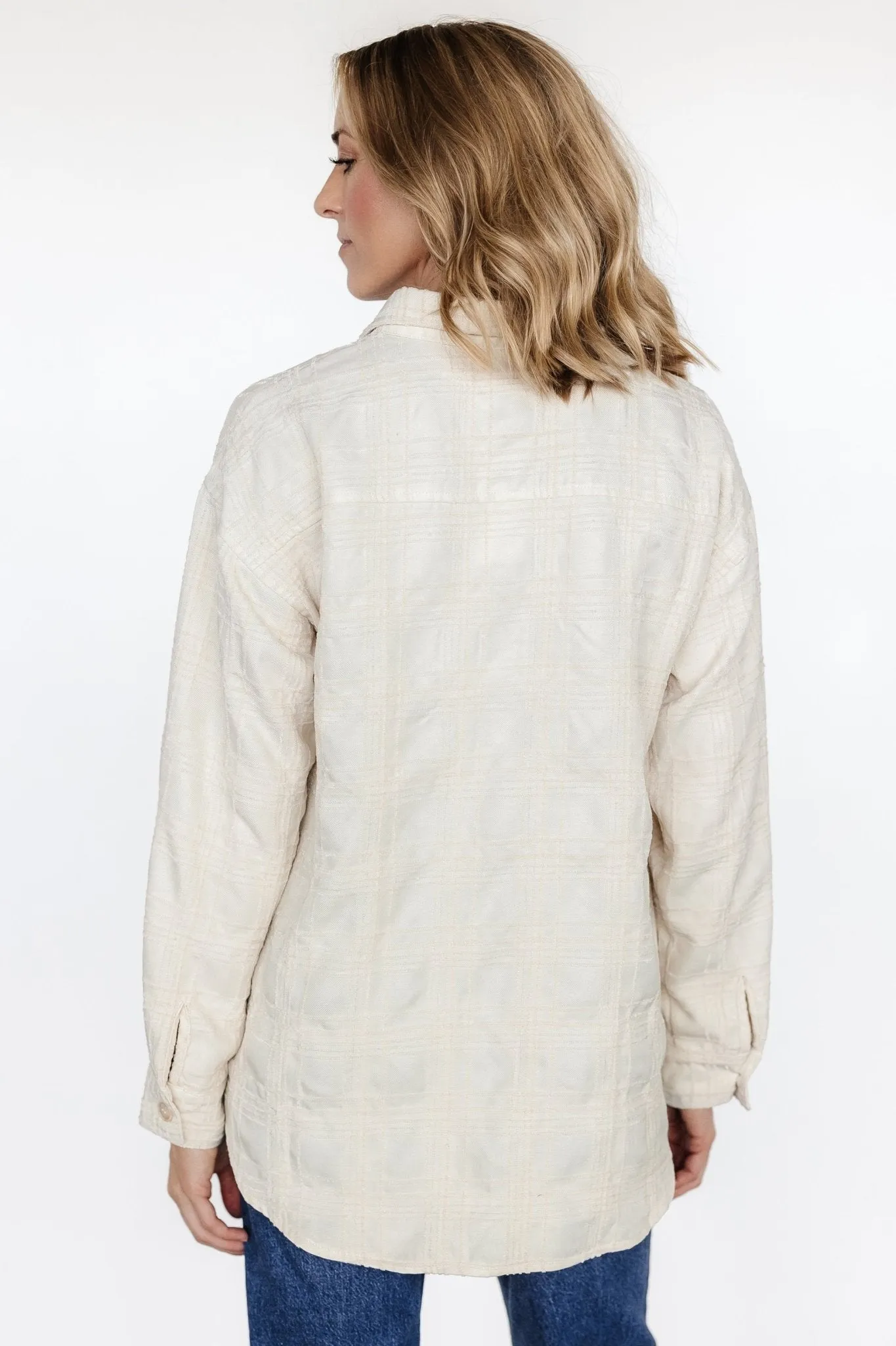 Joanna Plaid Shacket | Cream   Natural