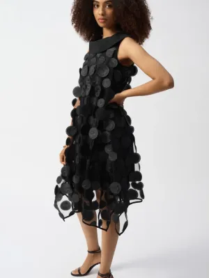 Joseph Ribkoff Women's 3D Dot Sleeveless Trapeze Dress In Black 251262 Col 11