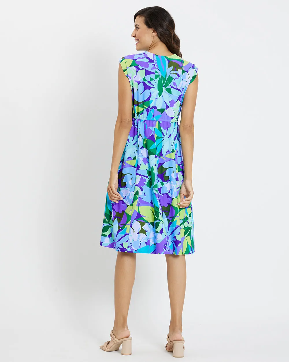 Jude Connally Tess Midi Dress - Kaleidoscope Floral Iris