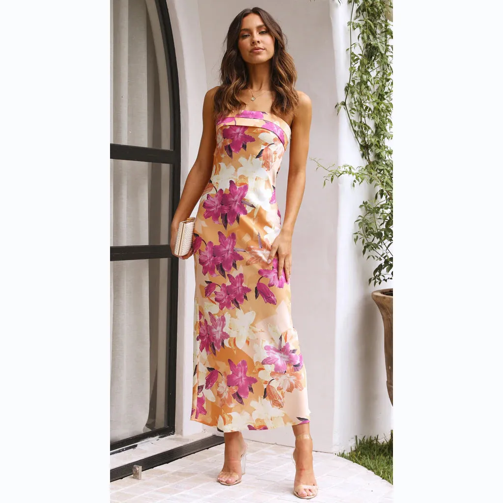 Julia's Floral Print Midi Dress