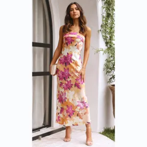 Julia's Floral Print Midi Dress
