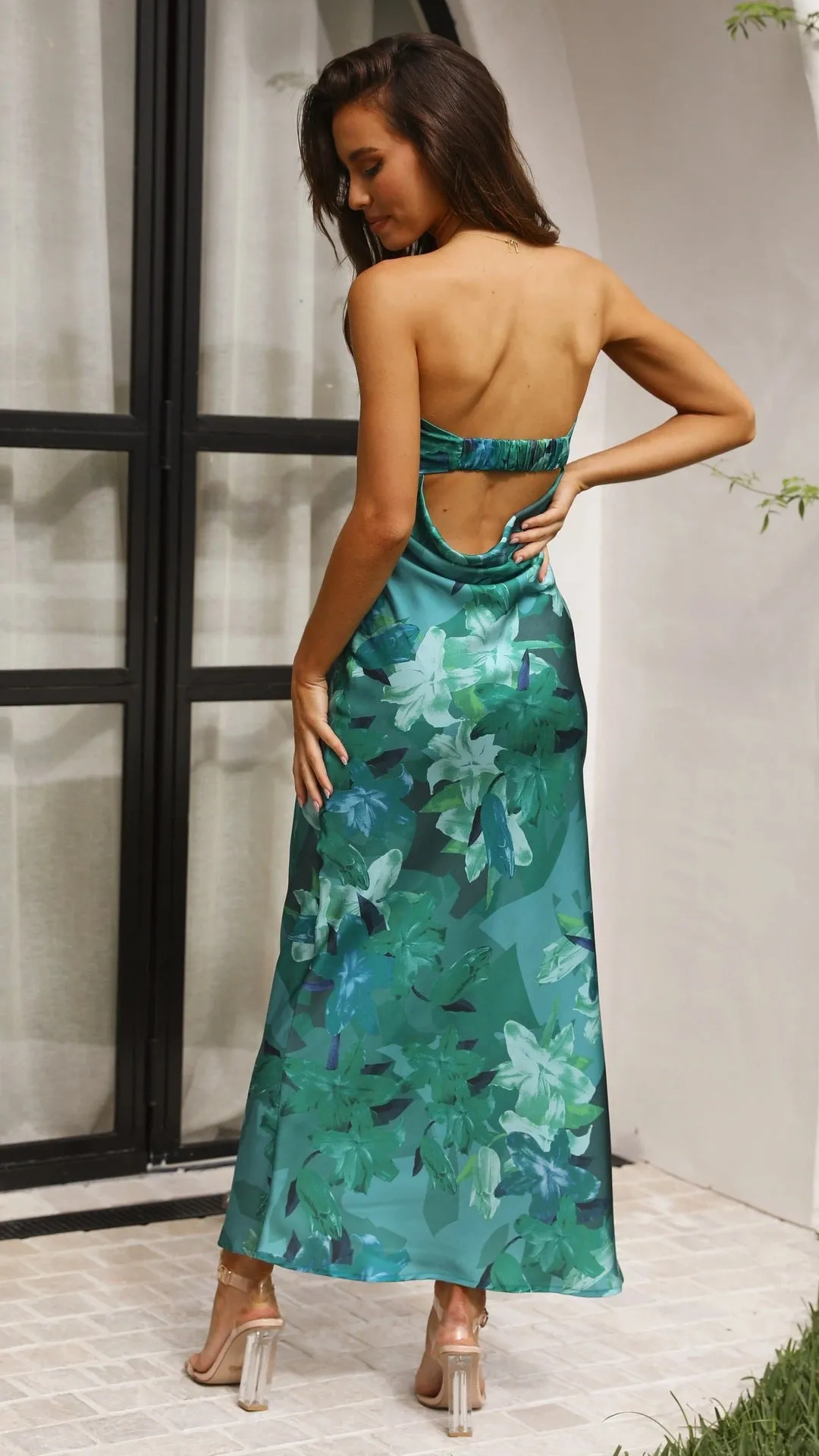 Julia's Floral Print Midi Dress