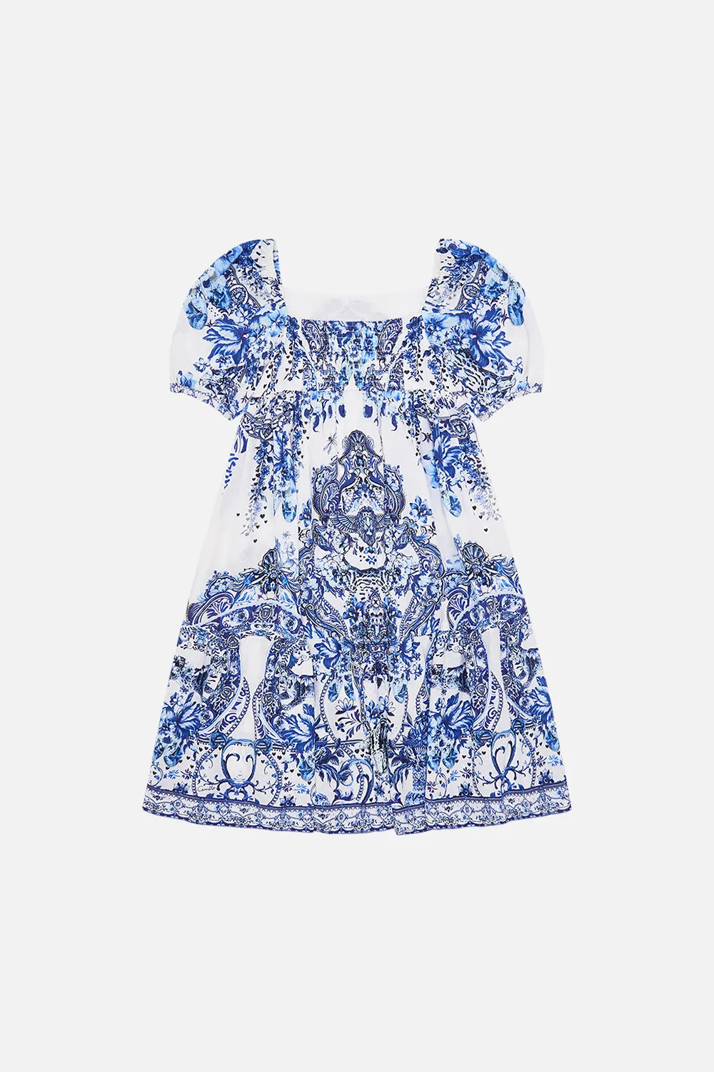 KIDS MIDI DRESS WITH PUFF SLEEVE GLAZE AND GRAZE