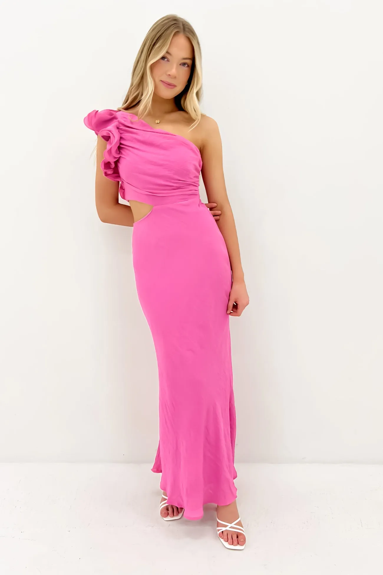 Knox Midi Dress Hot Pink