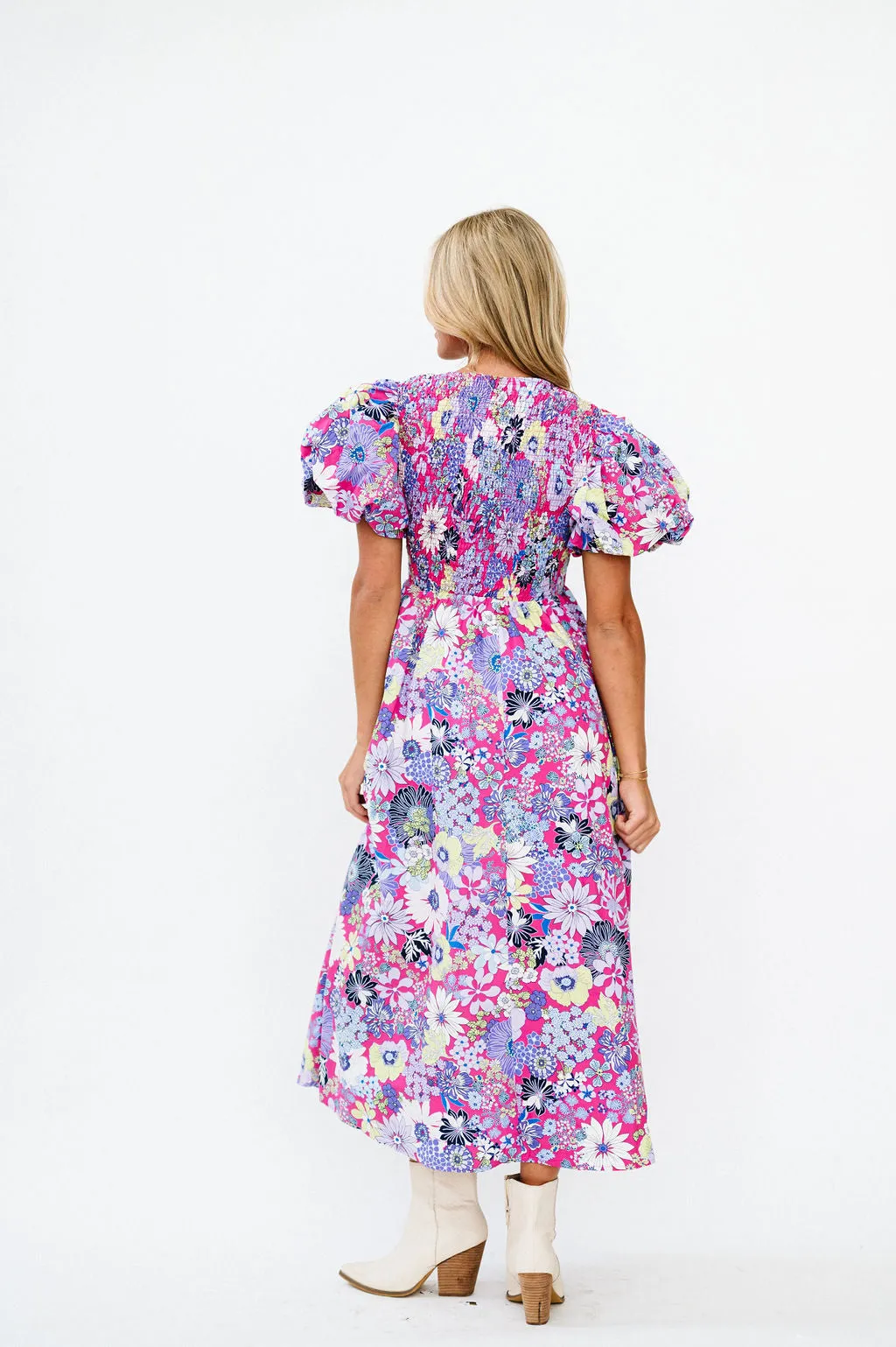 Kylie Dress in Fuchsia