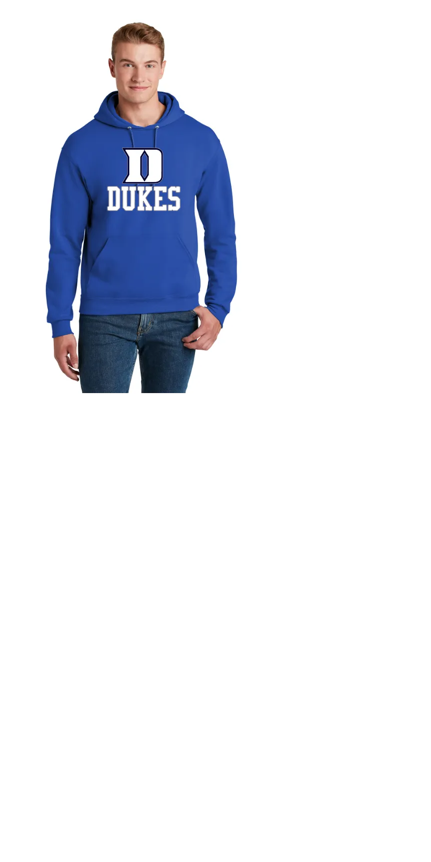 LADY DUKES UNISEX HOODIE BLACK OR ROYAL