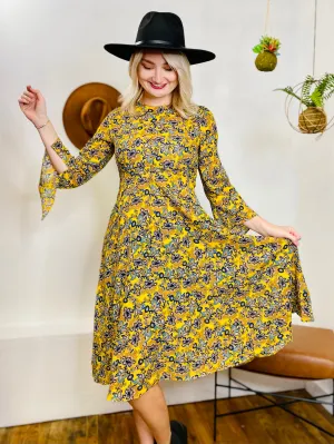 Maddie Paisley Midi Dress