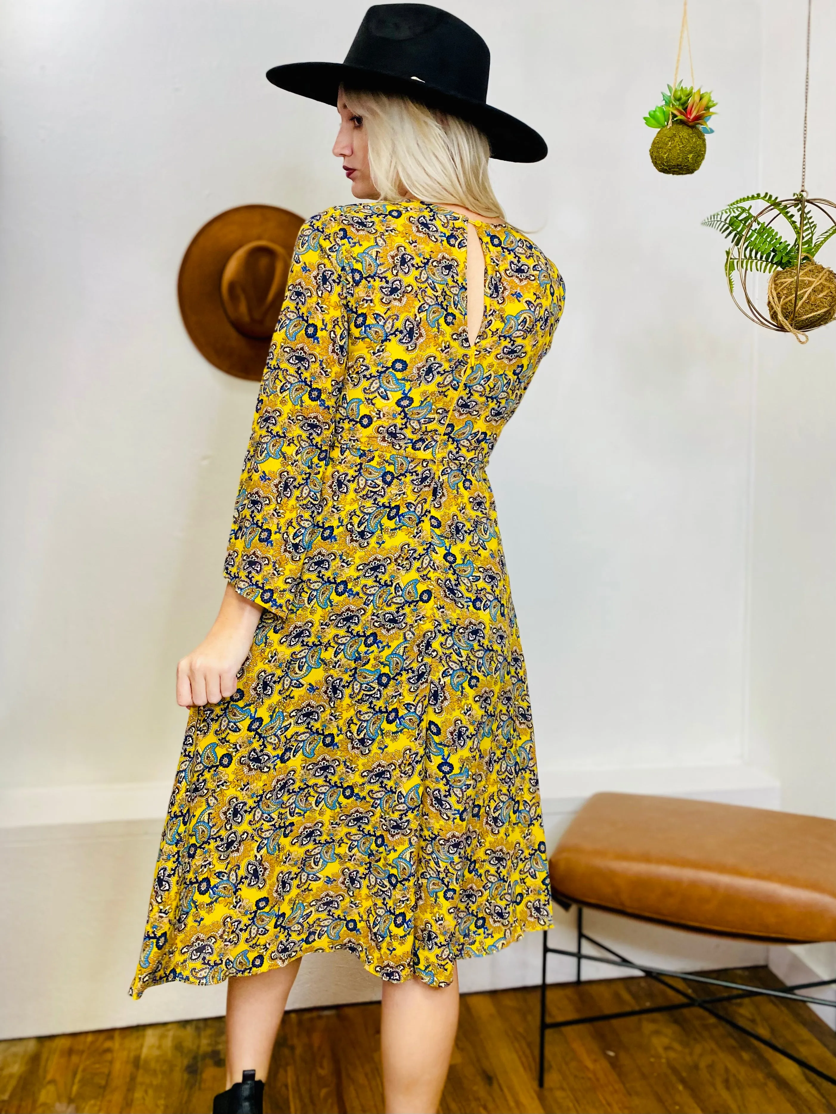 Maddie Paisley Midi Dress