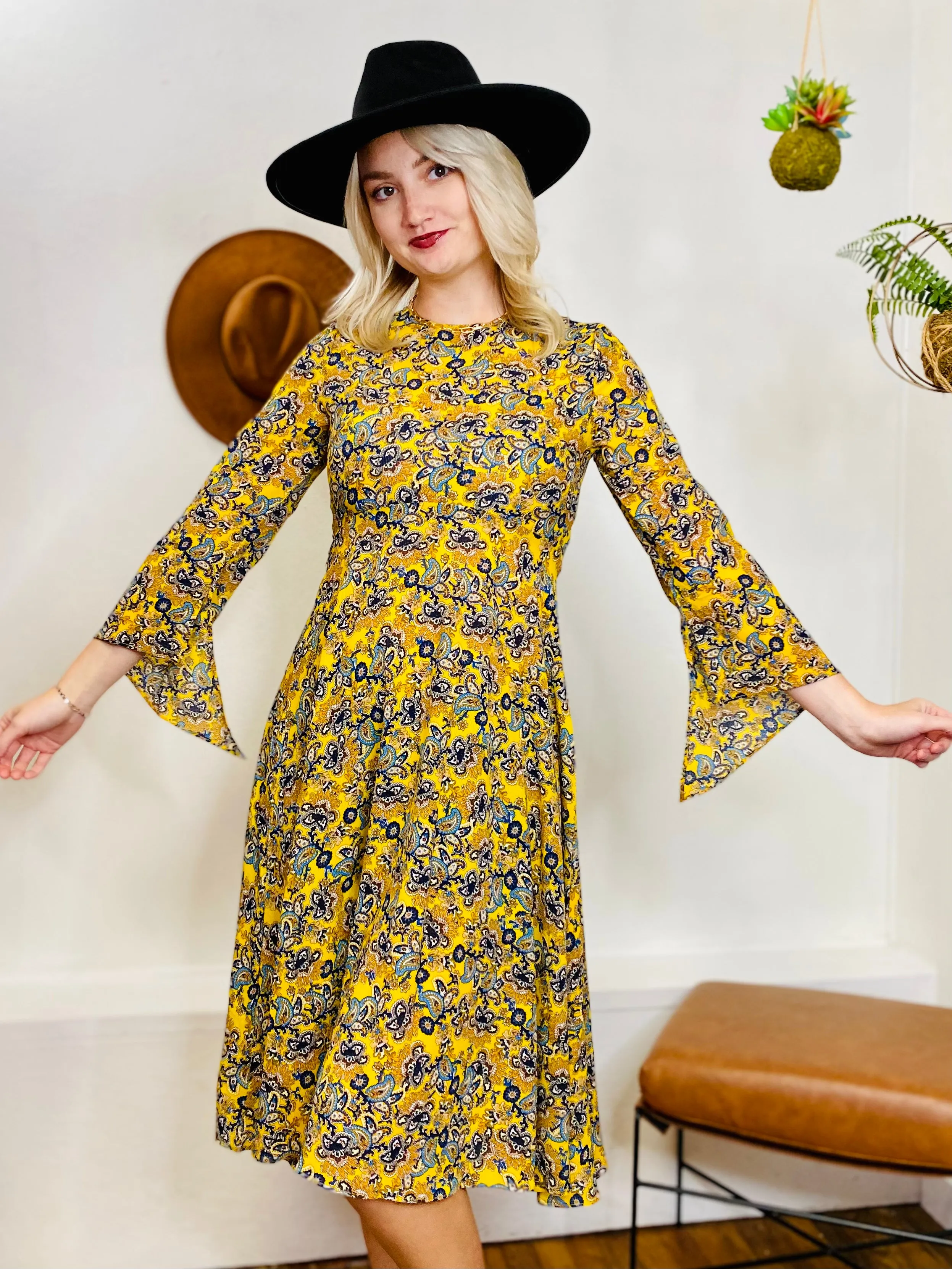 Maddie Paisley Midi Dress