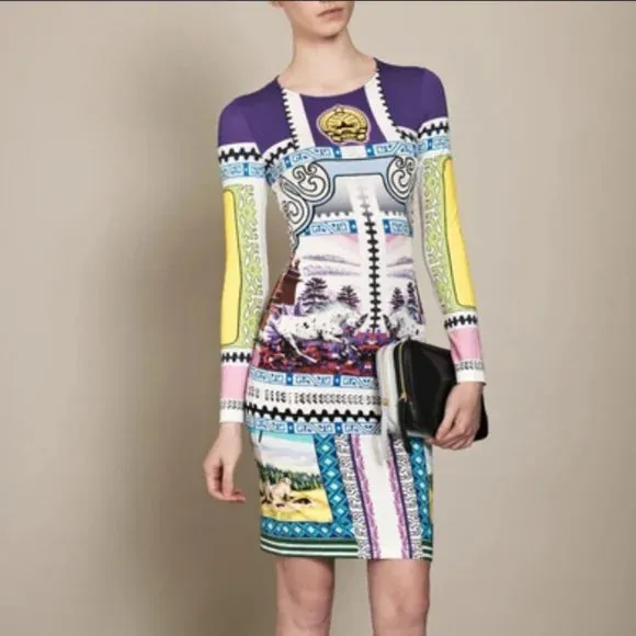 Mary Katrantzou 2010s Digital Print Tee Shirt Dress, NWT