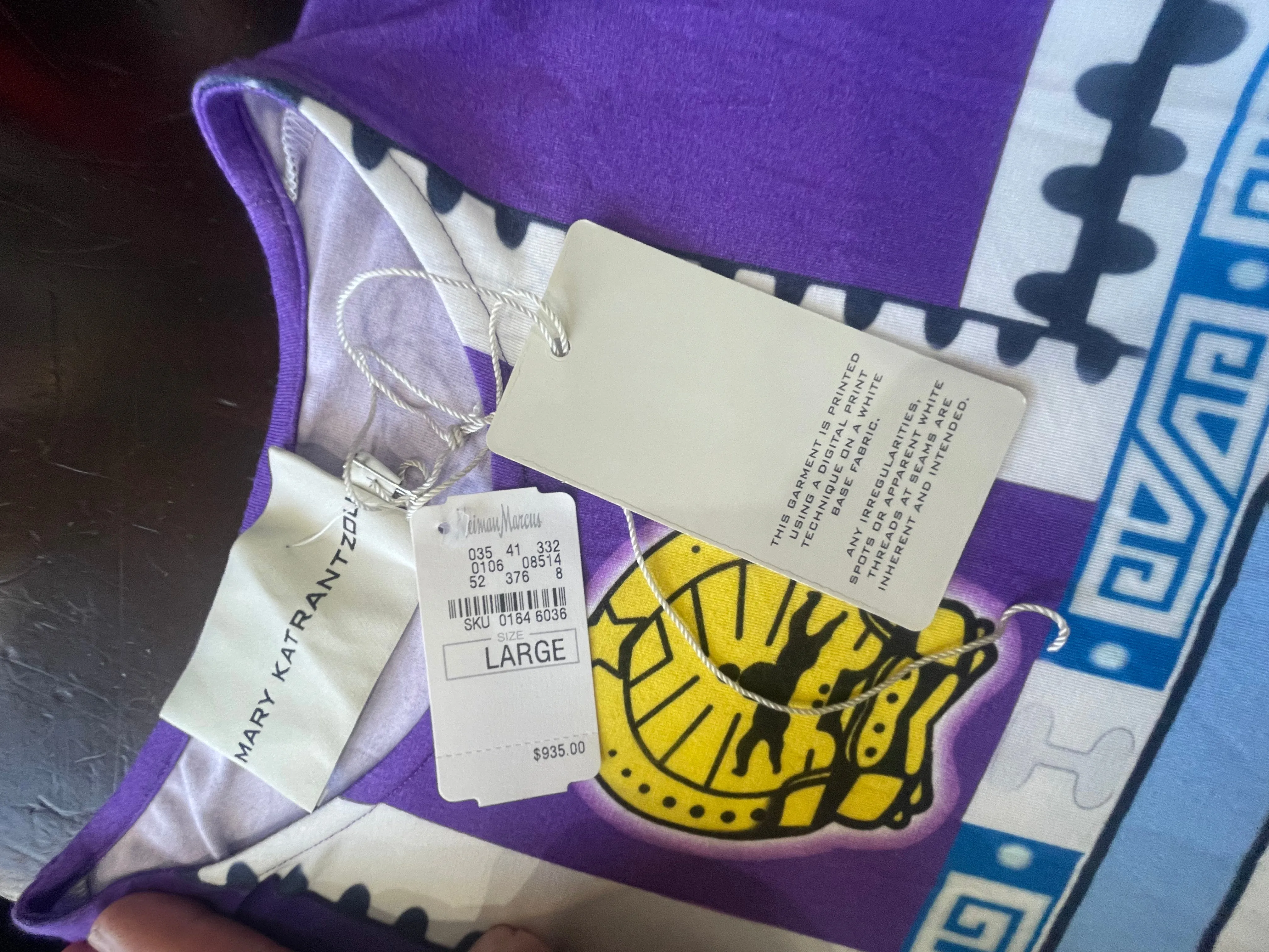 Mary Katrantzou 2010s Digital Print Tee Shirt Dress, NWT