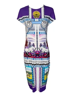 Mary Katrantzou 2010s Digital Print Tee Shirt Dress, NWT