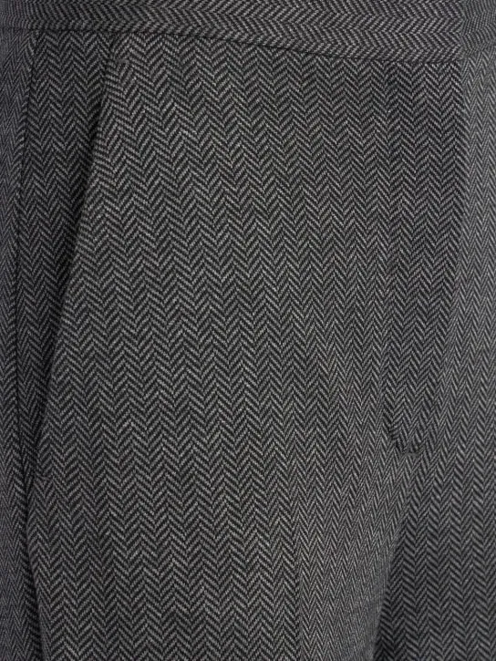 Max Mara   Angora wool blend jacquard wide pants 