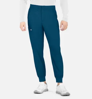Men's Half Elastic Waistband Jogger Pant by Maevn XS-3XL / Caribbean Blue
