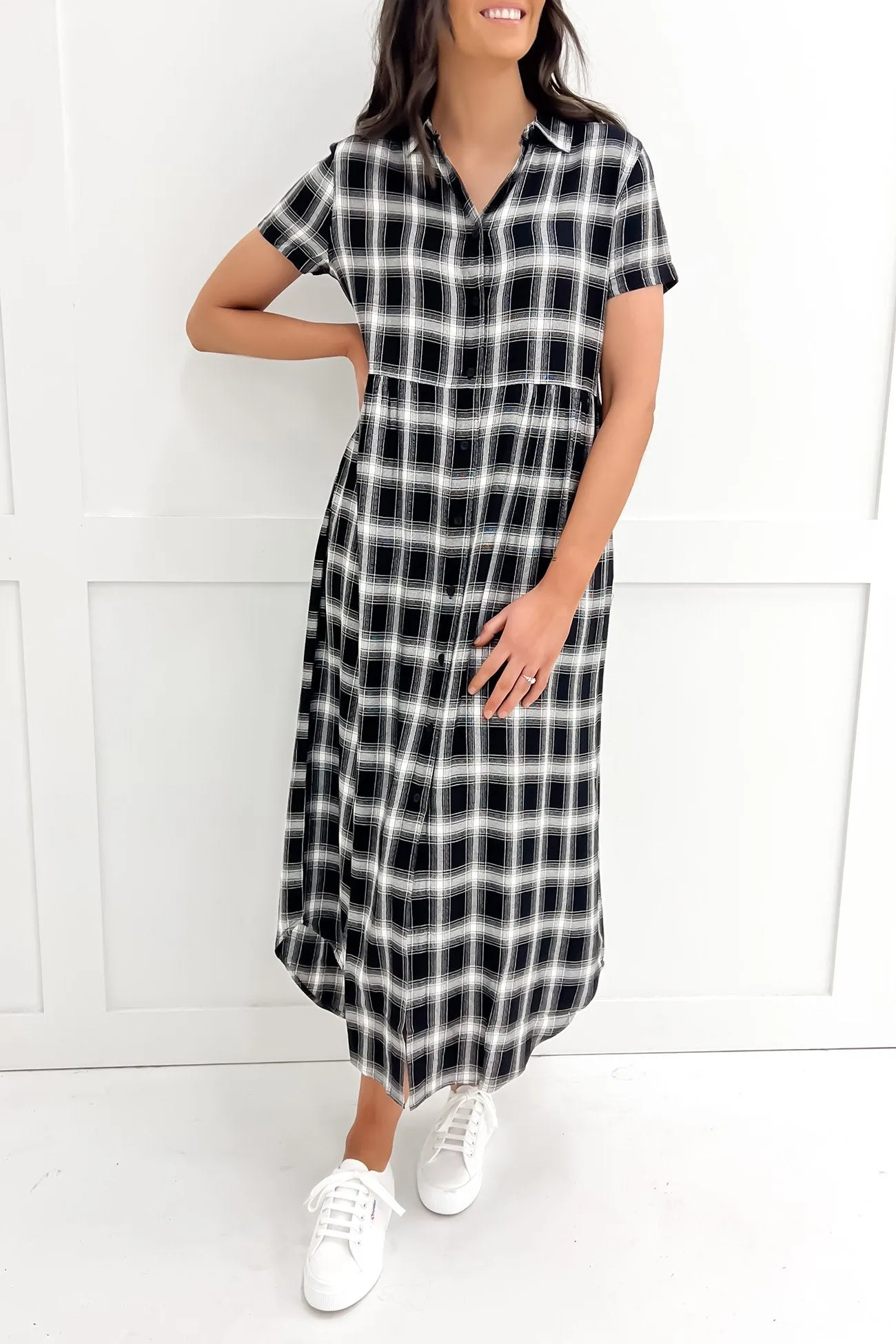 Miami Check Midi Dress Check