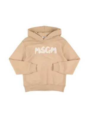 MSGM   Printed cotton sweatshirt hoodie 