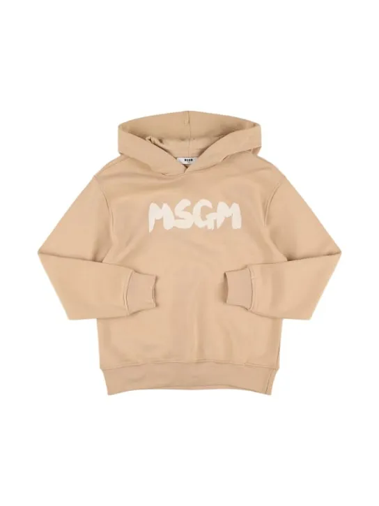 MSGM   Printed cotton sweatshirt hoodie 