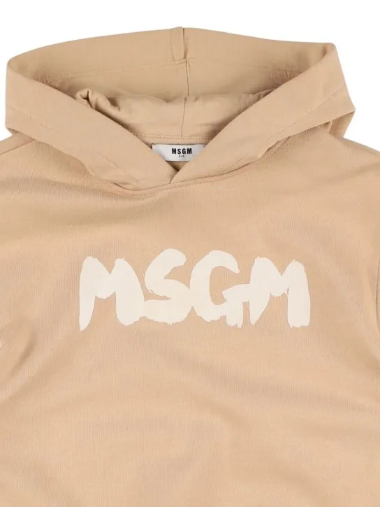 MSGM   Printed cotton sweatshirt hoodie 