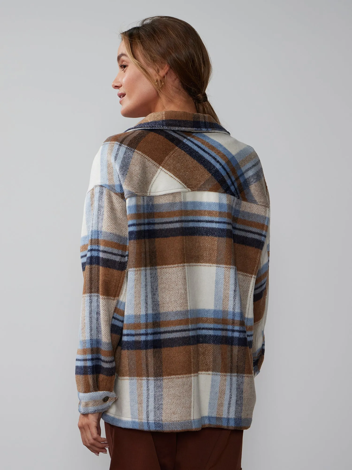 Multi Plaid Collared Shacket
