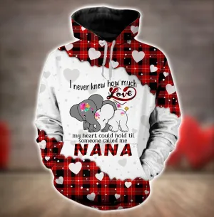 Never Knew How Much Love Elephant Nana Christmas Hoodie