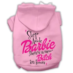 New Bitch In Town Screenprint Hoodie Light Pink M (12)