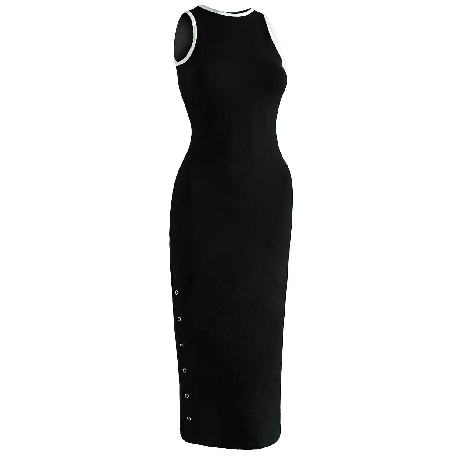OLA Organic Cotton Midi Dress In Black