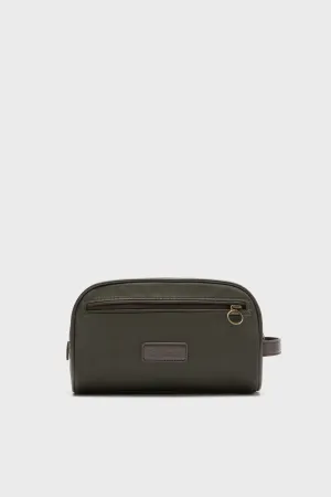 Olive Wax Washbag