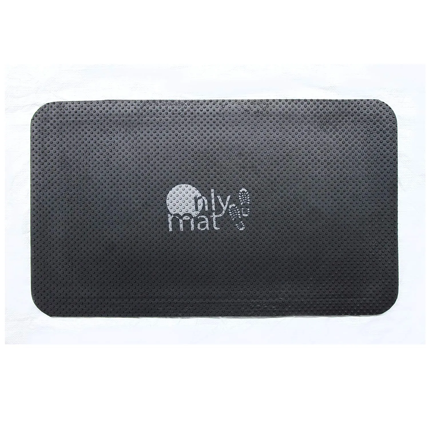 OnlyMat Grandkids Spoiled Here Funny Design QuickDry Bath Mat (Silver Colour, Soft Polypropylene Rubber, 45 Cm X 75 Cm)