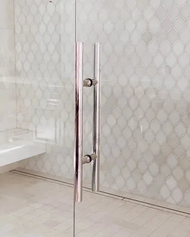 Pearl Chic White Marble & Mother Of Pearl Waterjet Mosaic Tile