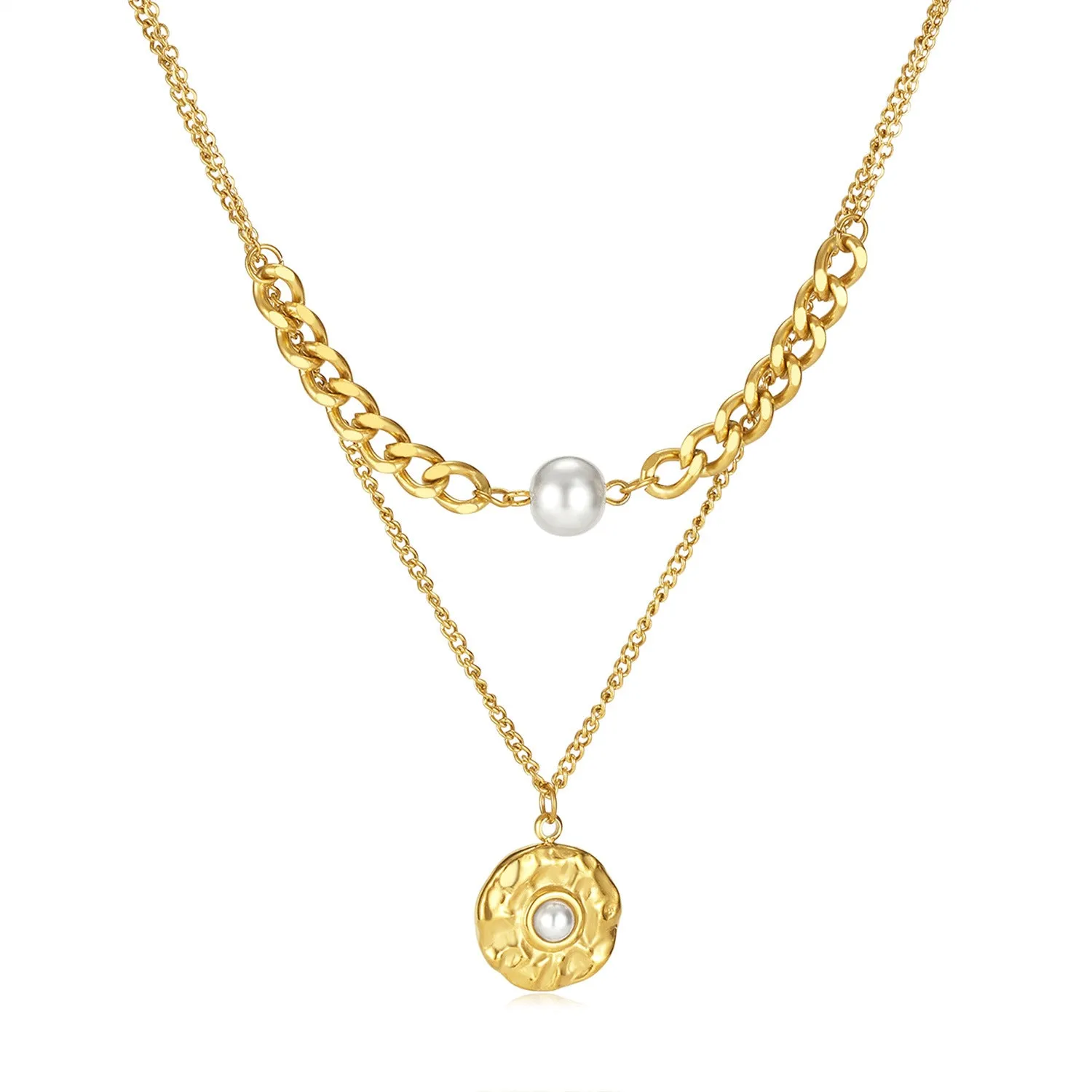 Personality Two layer Pendant Necklace