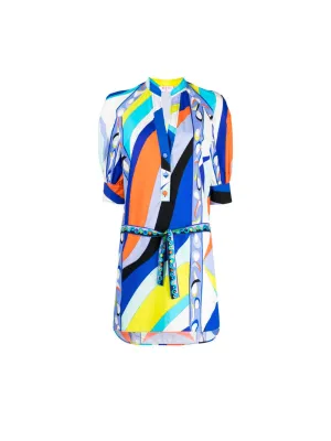 Pesci-Print Cotton Mini Dress